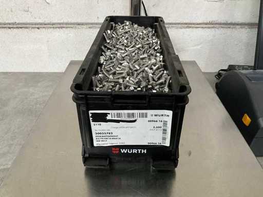 Würth 18.43 kg Zeskant tapbout M6 x 16 in stapelbare bak
