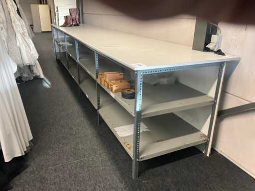 Legbordstelling met formica houten bovenblad