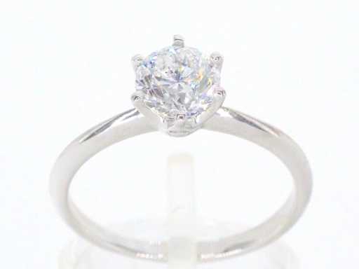 Witgouden solitair ring met briljant 1.50 carat