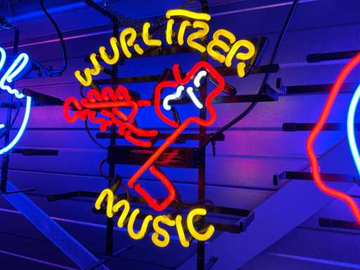 Wurlitzer Vetro Decorazione Neon