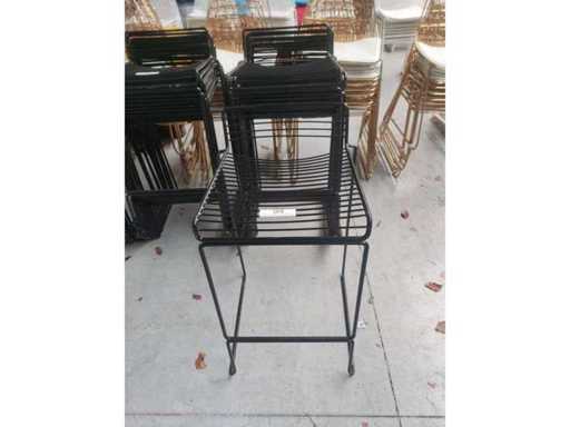 10x bar stool black without cushions (10x)