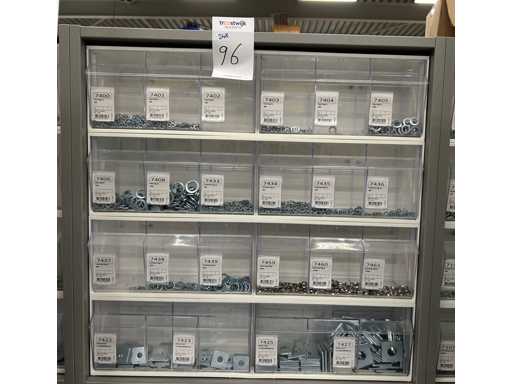 Série de rondelles à ressort, plaques de gâche et rondeles à ressorts à dents