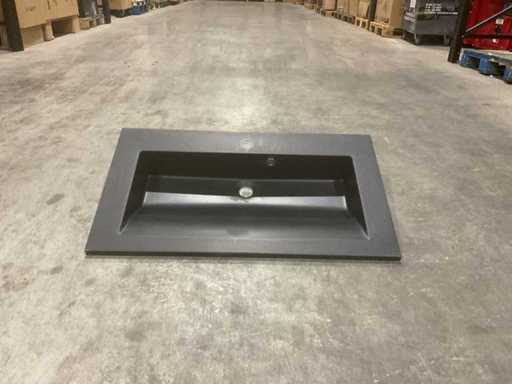 Allibert 80cm Nexx 800x460 Solid Black 816338 Wasbak