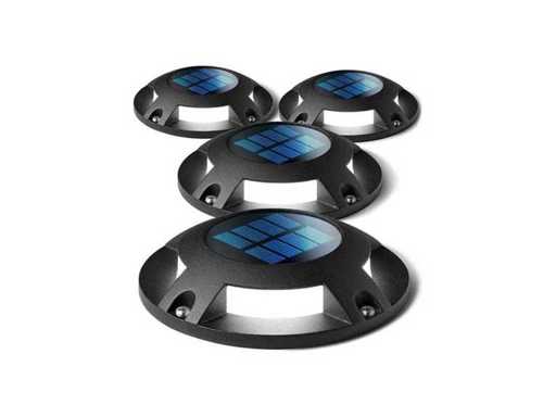 16 x Solar 4 light Led ground spot black