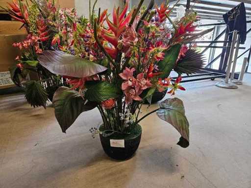 1x Ensemble de fleurs tropicales artificielles