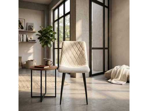 Set mit 4 Esssesseln, beige Badewanne