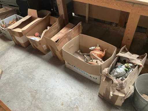 Partij diverse antiek en glaswerk