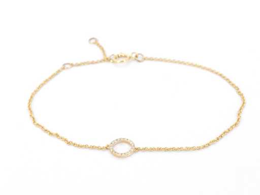 Złota bransoletka z diamentami