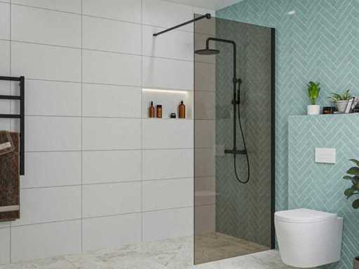 Begehbare Dusche mit Räucherglas 90x200 cm