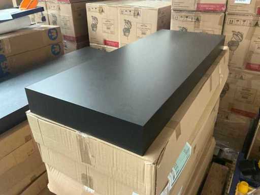 R-CTX-1200-PPE Scaffale per lavabo 120cm Nero opaco (4x)