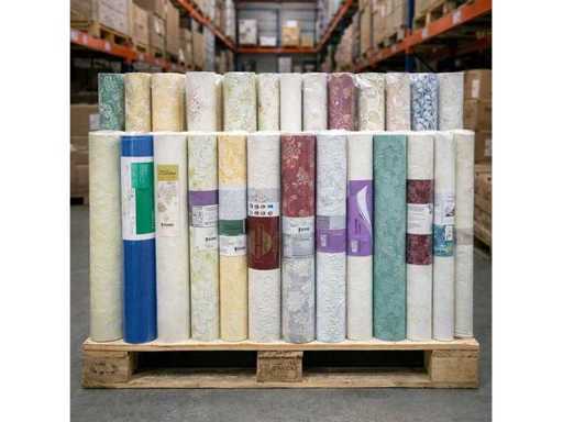 Palettes de 200 rouleaux de papier peint neuf