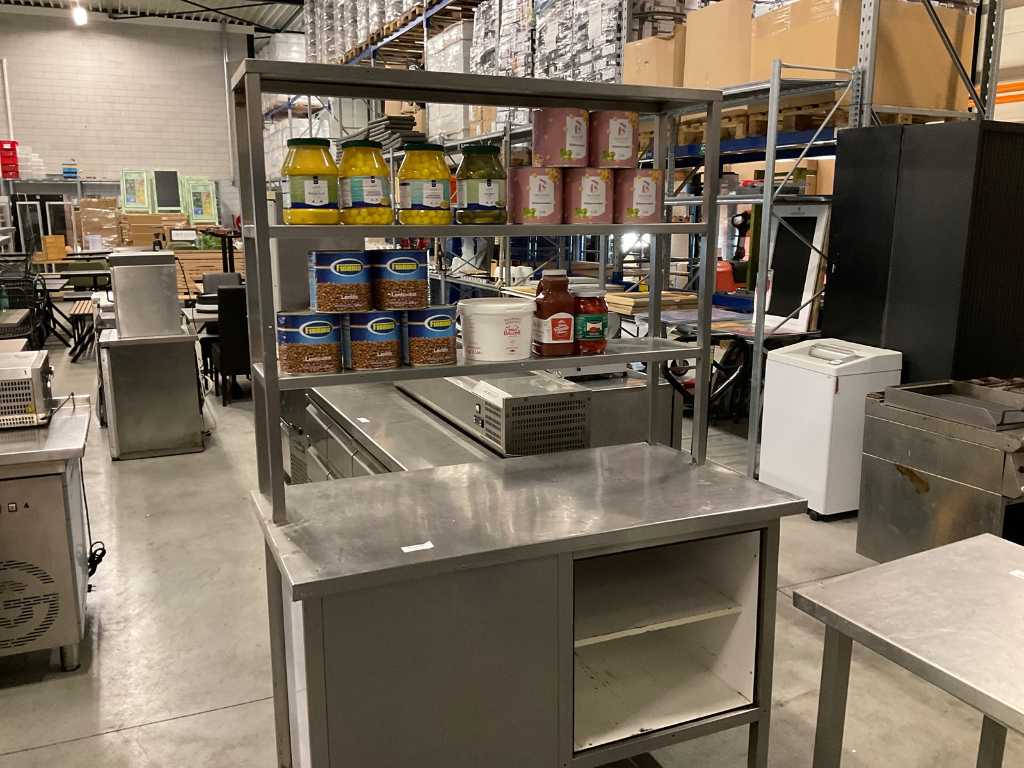 Stainless Steel Work Table with Freezer