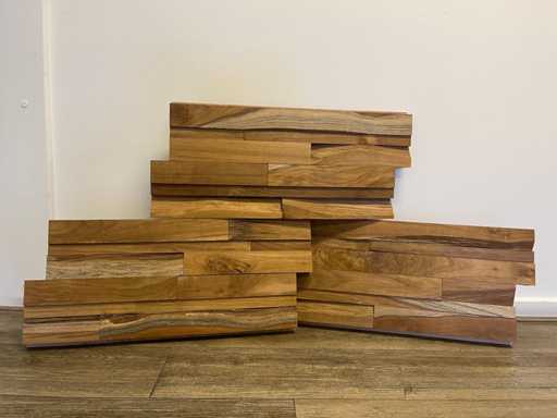 11,2 m2 Teak Wandbekleding