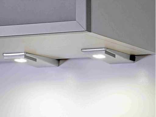Omega Quadrat Onderbouw keukenverlichting LED RVS dimbaar (3x)