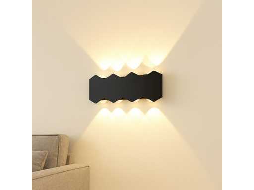 Éclairage mural LED bidirectionnel SW-51-4 – 8W – IP54 – Noir (x4)
