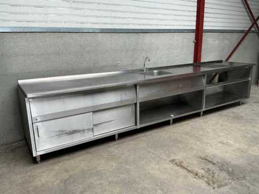 Stainless steel sink worktable