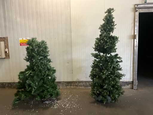 Sapin de Noël artificiel avec éclairage (2x)