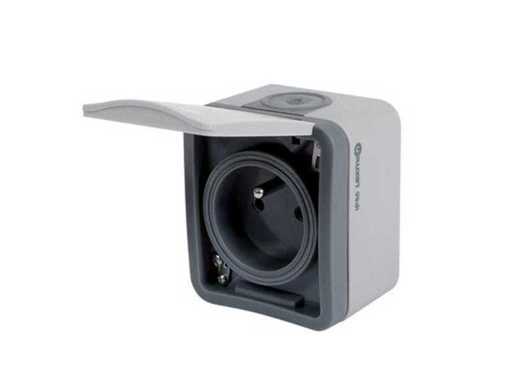 DEBFLEX - LEXMAN - IP55 EXTREM STAAL - 730610 - Waterdichte geaarde dop nooit gebruikt (100x)