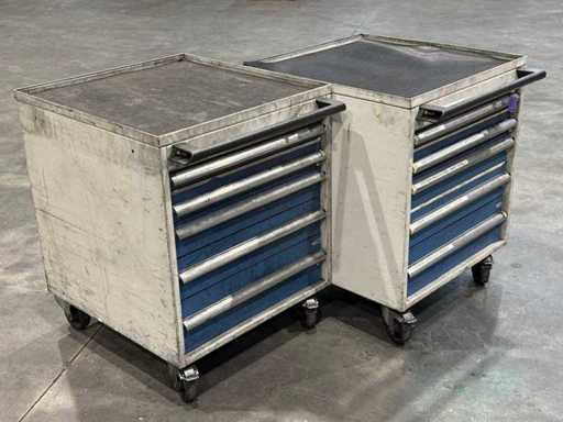   2 Mobile Schubladenschränke