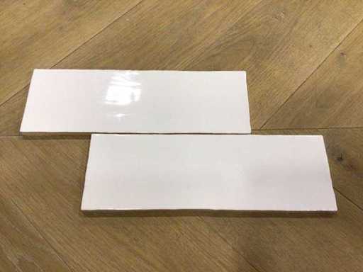 Adobe Villa White Gloss Wall Tile 10x30 cm 17,40 m²