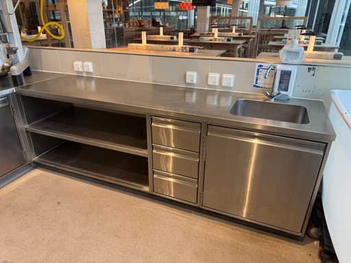 Chiuvetă din oțel inoxidabil cu cazan de apropiere