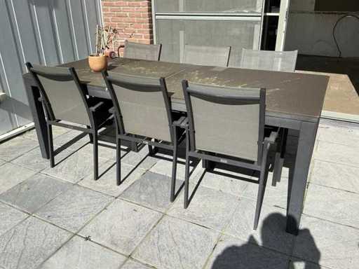 Masă de grădină + scaun (12x)