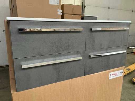 Sanox Chromix Antracite Bathroom Furniture 120cm