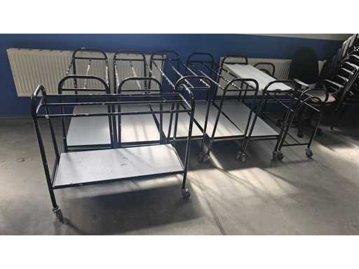   Cărucioare de transport pentru fabricile textile