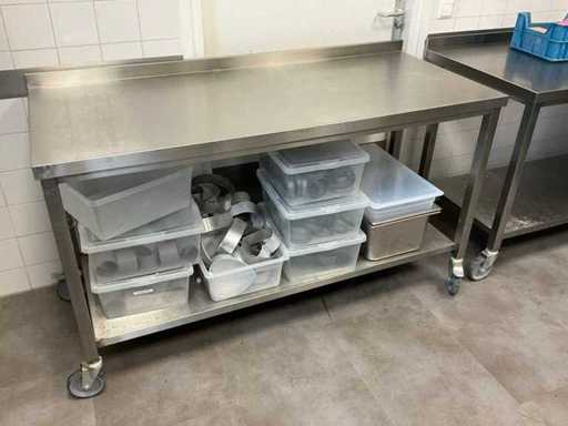 Mobile, tavolo da lavoro in acciaio inox