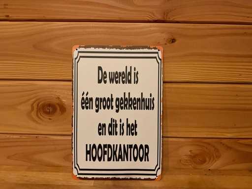 Metalen reclamebord 30x20cm