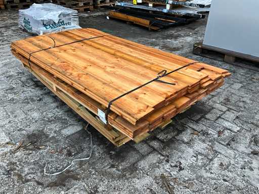 Partij tuinplanken 1.6x14x195 cm (ca. 70x)