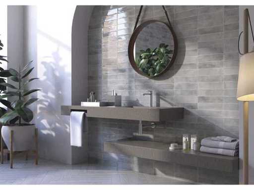 Wall tile 86.4m2 Motown Grey glossy 30x60cm