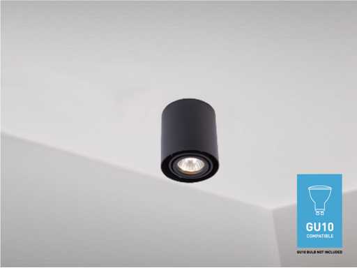  GU10 Design Surface-mounted spot Fixture 10cm tiltable (18x)