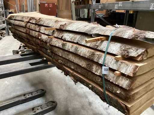 Birch block / trunk birch / 2.50m long / diameter approx. 55cm / sawn in 60 / 6 planks / dry air-dried