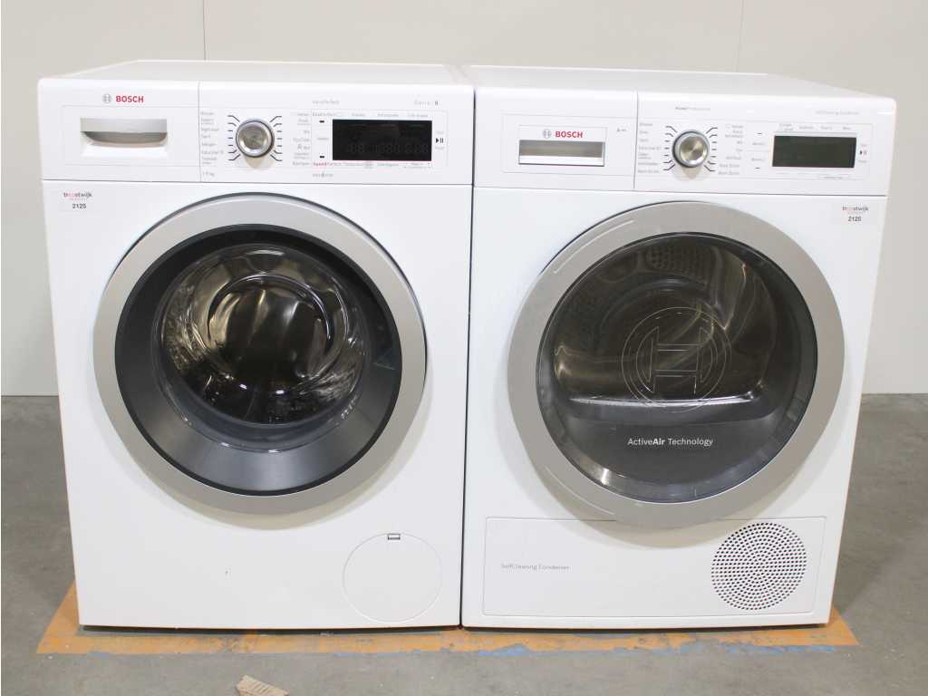 Bosch Serie|8 VarioPerfect Washer & Bosch HomeProfessional SelfCleaning Condenser A++ Dryer