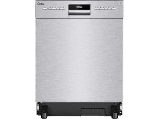 Midea Dishwasher Undermount MDWEU1435XSS-W, 14 couverts, lave-vaisselle 60 cm partiellement intégré au wifi