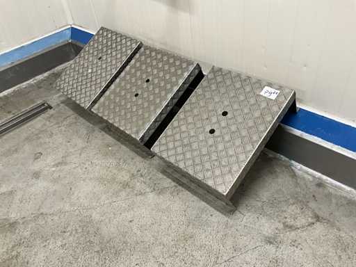 Roestvrijstalen werkplatform (3x)