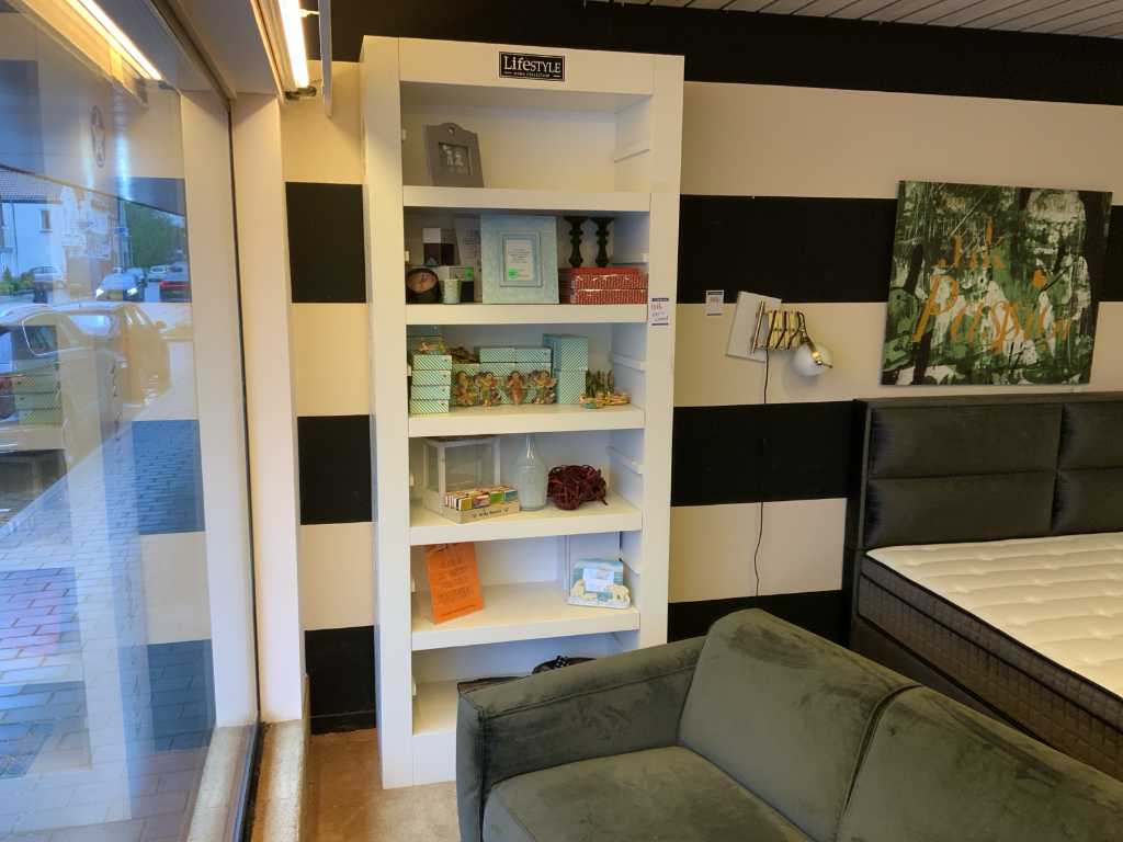 Storage cabinet with home decorations