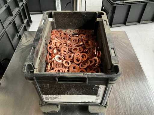 Würth 5.27kg Copper sealing ring 10x17x1.5 in stackable container