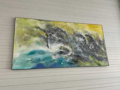 250x123cm Canvas schilderij