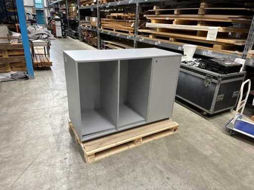 Bartoonbank grijs 3-vouw 1x deur