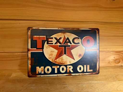 Cartello pubblicitario in metallo