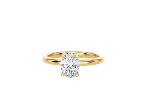 18 Karaat gouden ring met een 2,04 ct ovaalvormige diamant