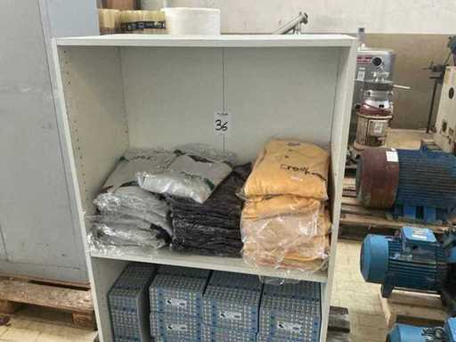 Shelving with contents