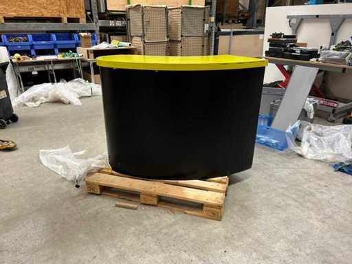 Mostrador de barra negro amarillo