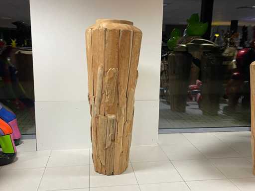 Vaas in Teak H150cm