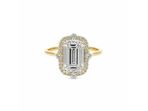 Inel din aur galben de 14 carate cu 4,04 ct. Diamond