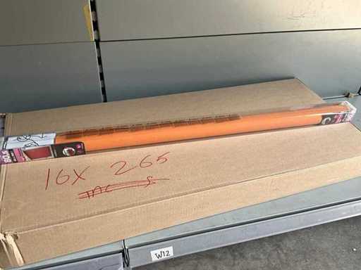 Madeco Mini Roll Roll Store, routle à roulettes translucide, 80,5 x 150 cm de haut, orange (16x)