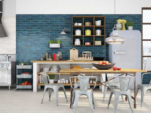 Carrelage mural 48m2 Coral Marine brillant 7,5x30cm