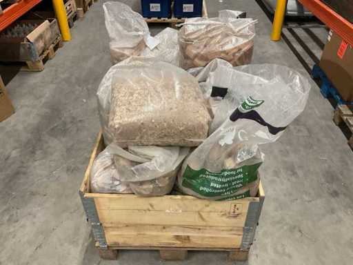 Partij rookhout-snippers en -chunks